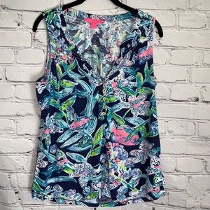 Lilly Pulitzer Essie Top Bright Sway this Way L